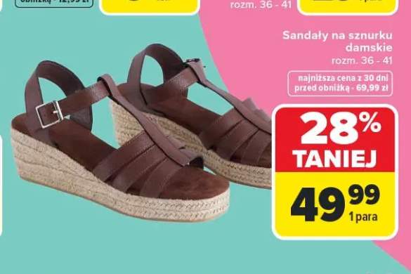 Sandały na sznurku damskie rozm. 36 - 41