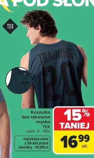 Koszulka bez rękawów męska TEX rozm. S - 3XL