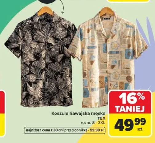 Koszula hawajska męska TEX rozm. S-3XL