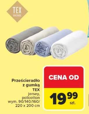 Prześcieradło z gumką TEX jersey, policotton wym. 90/140/160/220x200cm