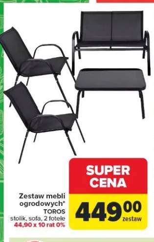 Zestaw mebli ogrodowych TOROS stolik, sofa, 2 fotele