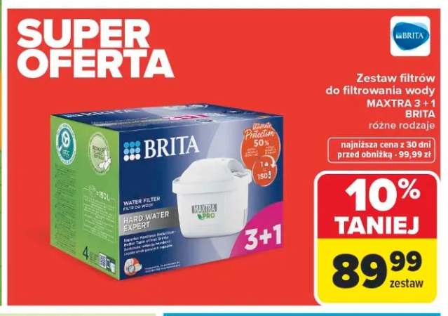 Zestaw filtrów do filtrowania wody BRITA MAXTRA 3+1