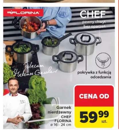 Garnek nierdzewny CHEF FLORINA śr. 16-24cm