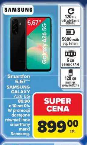 Smartfon 6,67" SAMSUNG GALAXY A26 5g