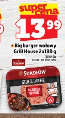Big burger wołowy Grill House Sokołów 2-pak 180g