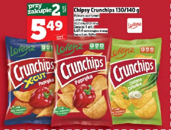 Chipsy Crunchips X-Cut Papryka Lorenz