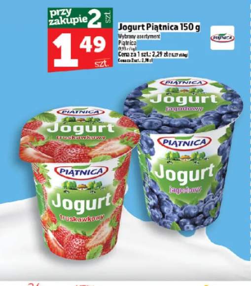 Jogurt Piątnica truskawkowy