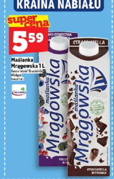 Maślanka Mrągowska owoce leśne 1l