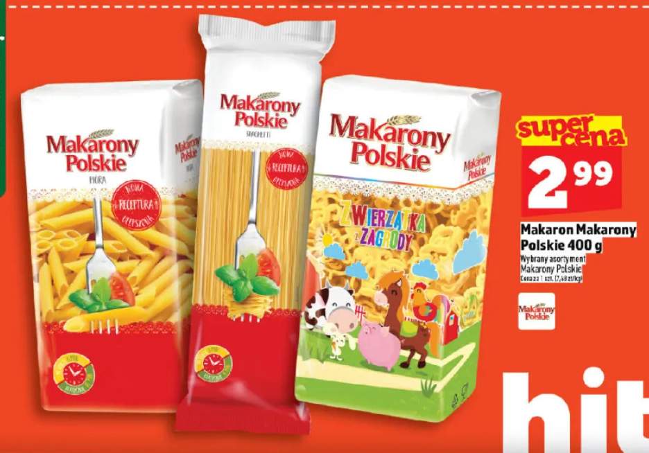 Makaron Zwierzątka z zagrody Makarony Polskie