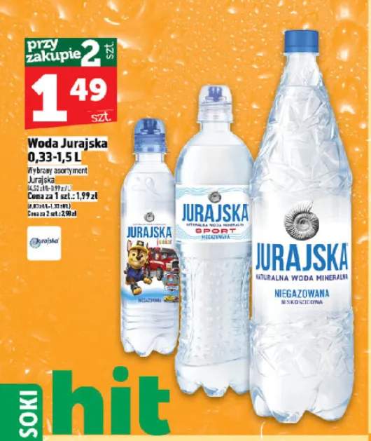 Woda Jurajska Junior niegazowana