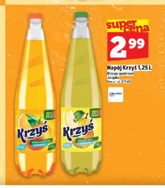 Napój Krzyś gruszkowy gazowany