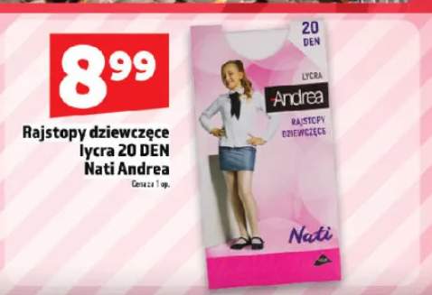 Rajstopy dziewczęce lycra 20 DEN Nati Andrea
