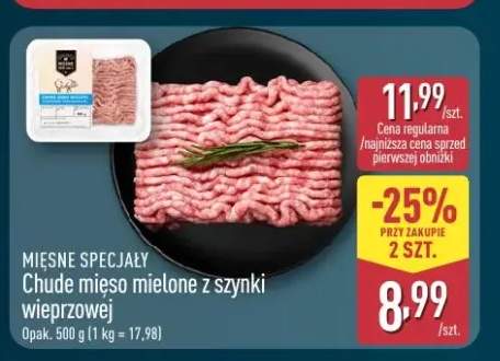 Chude mięso mielone z szynki wieprzowej Mięsne Specjały