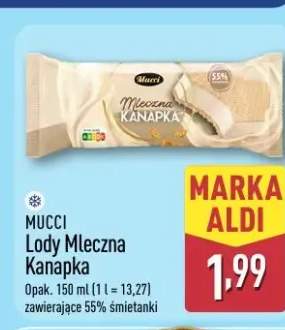 Lody Mleczna Kanapka Mucci