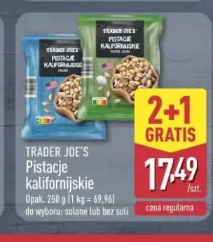 Pistacje kalifornijskie solone Trader Joe's