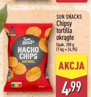 Chipsy tortilla okrągłe Sun Snacks