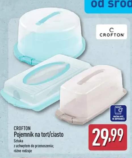 Pojemnik na tort Crofton z uchwytem do przenoszenia