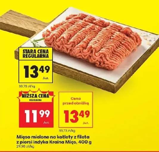 Mięso mielone na kotlety z fileta z piersi indyka Kraina Mięs