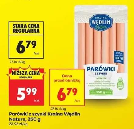 Parówki z szynki Kraina Wędlin Nature