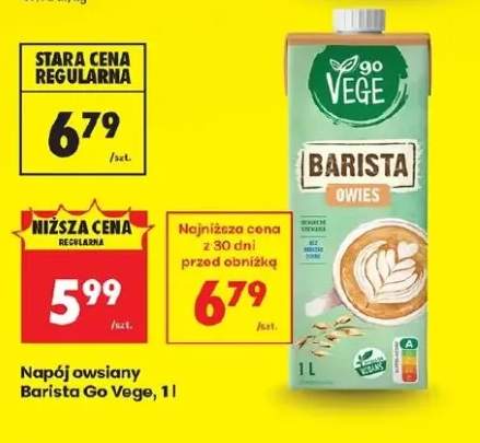 Napój owsiany Barista Go Vege