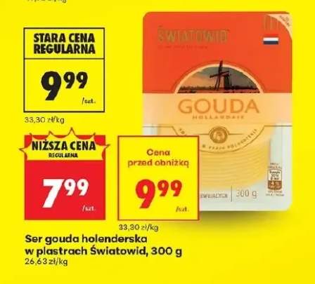 Ser gouda holenderska w plastrach Światowid