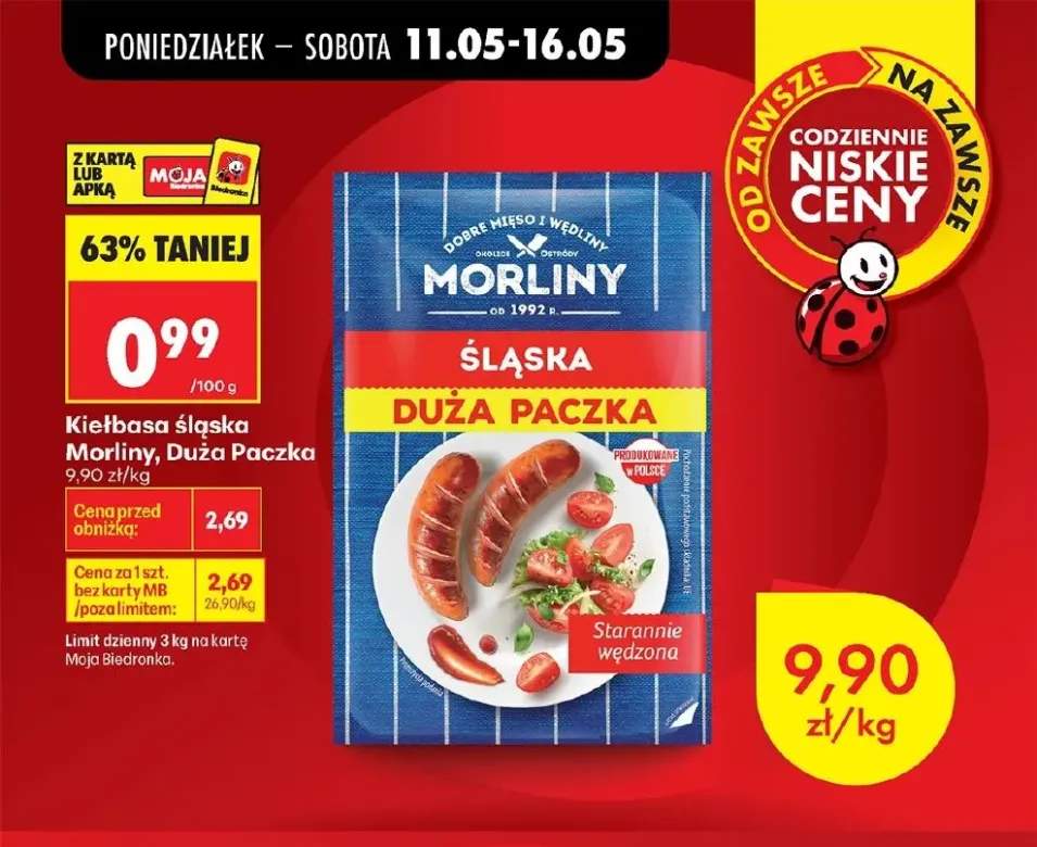 Kiełbasa śląska Morliny Duża Paczka