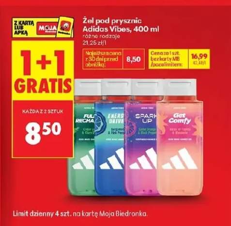Żel pod prysznic Adidas Vibes Full Recharge