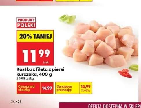 Kostka z fileta z piersi kurczaka