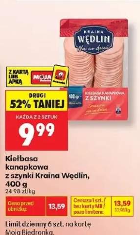Kiełbasa kanapkowa z szynki Kraina Wędlin