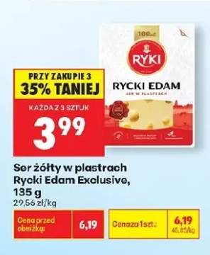 Ser żółty w plastrach Rycki Edam Exclusive