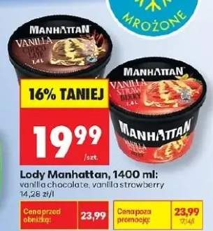 Lody Manhattan vanilla chocolate 1400ml