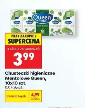 Chusteczki higieniczne Mentolowe Queen 10x10szt.