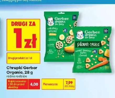 Chrupki Gerber Organic Banan 28g