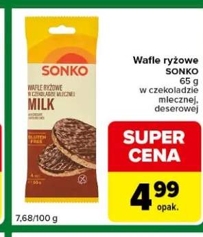 Wafle ryżowe SONKO w czekoladzie mlecznej