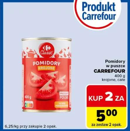 Pomidory w puszce Carrefour całe