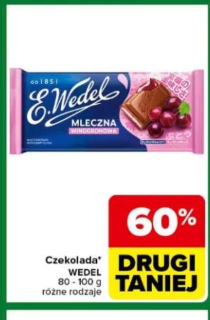 Czekolada mleczna winogronowa E.Wedel 80-100g