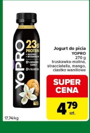 Jogurt do picia YoPro Danone truskawka-malina