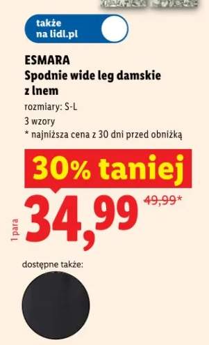 Spodnie wide leg damskie z lnem ESMARA