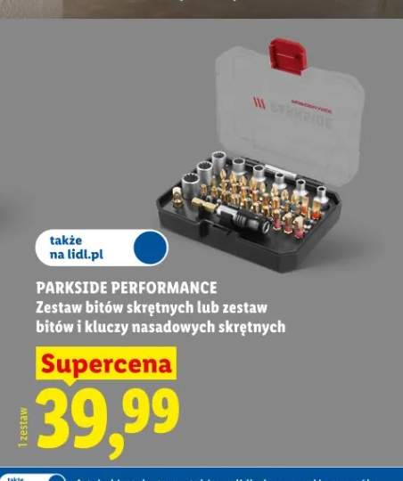 Zestaw bitów i kluczy nasadowych skrętnych PARKSIDE PERFORMANCE