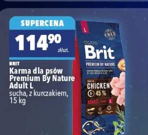 Karma dla psów Premium By Nature Adult L sucha z kurczakiem BRIT