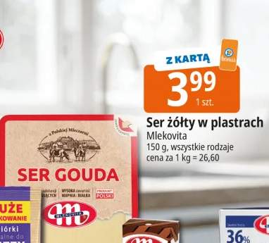 Ser żółty w plastrach Mlekovita