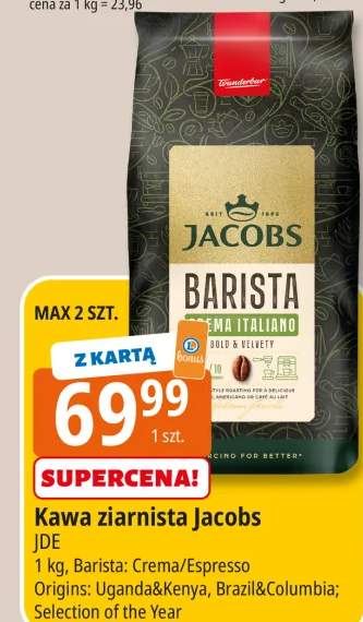 Kawa ziarnista Jacobs Barista Crema Italiano