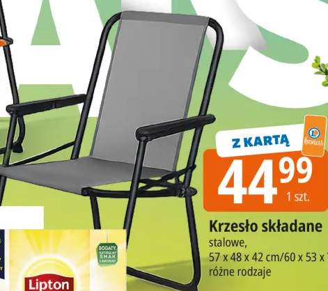 Krzesło składane stalowe 57x48x42cm/60x53x78cm