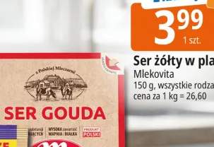 Ser żółty w plastrach Mlekovita