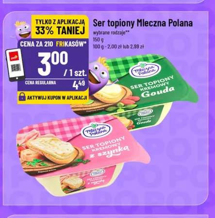 Ser topiony Mleczna Polana z szynką