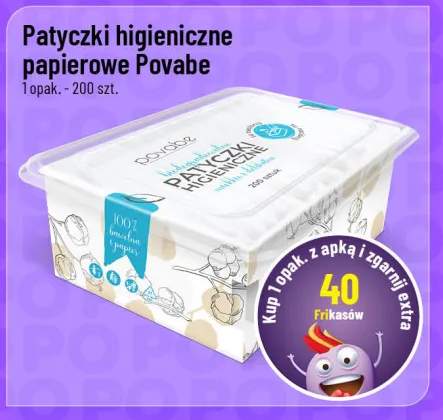 Patyczki higieniczne papierowe Povabe