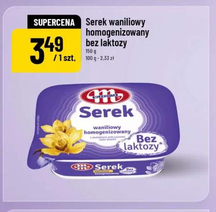 Serek waniliowy homogenizowany bez laktozy Mlekovita