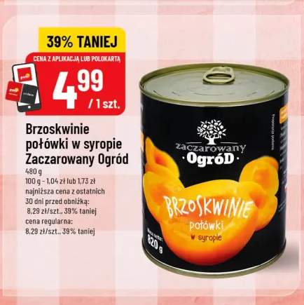 Brzoskwinie połówki w syropie Zaczarowany Ogród