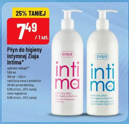 Płyn do higieny intymnej Ziaja Intima z kwasem mlekowym