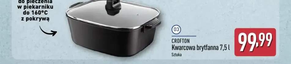 Kwarcowa brytfanna CROFTON 7,5l